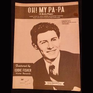 VINTAGE PIANO SHEET MUSIC - EDDIE FISHER